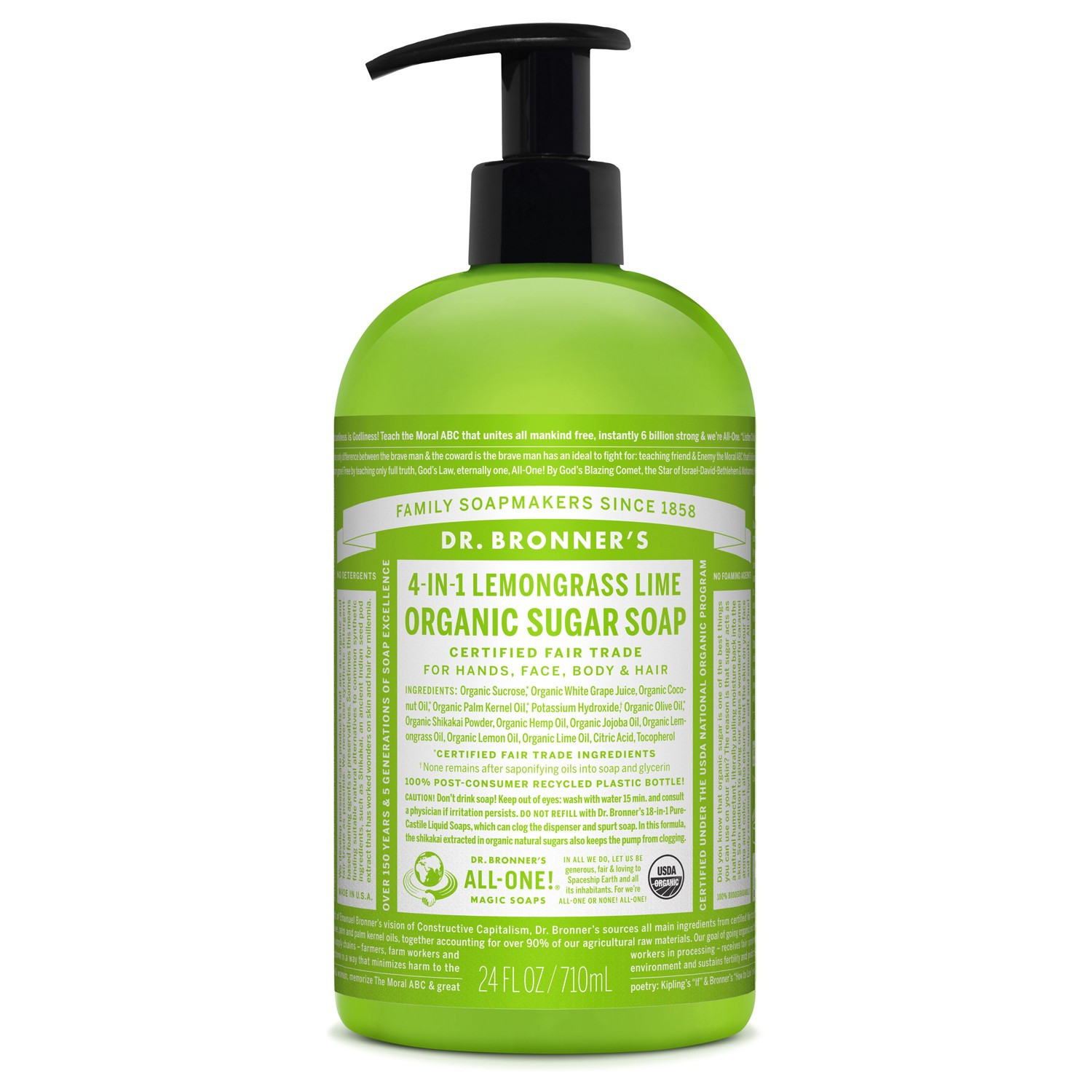 Sugar soap 4 in 1 Lemongrass & Lime Dr. Bronner's
