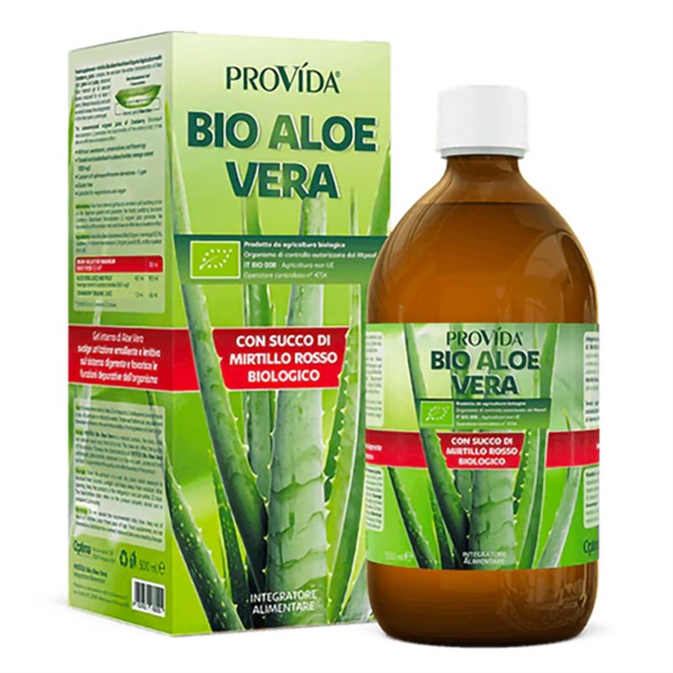 PROVIDA BIO ALOE VERA CON SUCCO DI MIRTILLO ROSSO scadenza ravvicinata Optima Naturals Optima Naturals