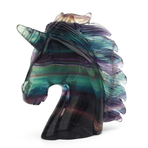 UNICORNO IN FLUORITE ARCOBALENO