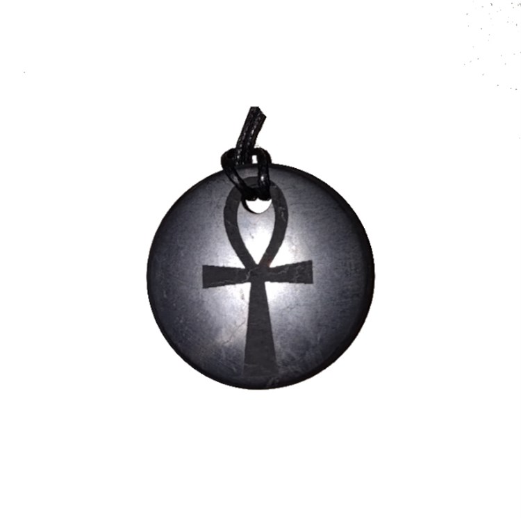 PENDENTE DI SHUNGITE - ANKH Cristalli e altro Cristalli e altro