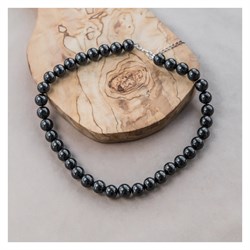 COLLANA DI SHUNGITE - PERLE TONDE 10 mm Cristalli e altro