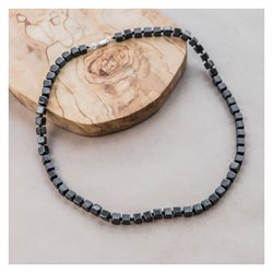 COLLANA DI SHUNGITE - PERLE CUBICHE Cristalli e altro