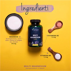 MULTI-MAGNESIUM - INTEGRATORE DI 4 FORME DI MAGNESIO Vegavero