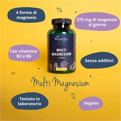 MULTI-MAGNESIUM - INTEGRATORE DI 4 FORME DI MAGNESIO Vegavero