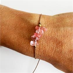 BRACCIALE CHIPS LINE - TORMALINA ANGURIA Cristalli e altro