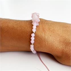 BRACCIALE CHIPS CROWN - QUARZO ROSA Cristalli e altro