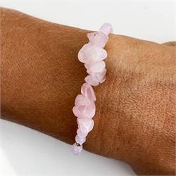 BRACCIALE CHIPS CROWN - QUARZO ROSA Cristalli e altro