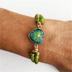 BRACCIALE LOVE - DIASPRO VERDE Cristalli e altro