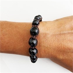 BRACCIALE MACRAMÈ MOGANO - SHUNGITE Cristalli e altro