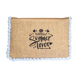 POCHETTE IN JUTA - SUMMER LOVER Azzurro Alkemilla