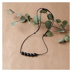 COLLANA DI SHUNGITE - 5 PERLE Cristalli e altro