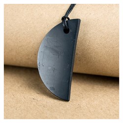 PENDENTE DI SHUNGITE - SEMIDISCO Cristalli e altro
