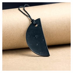 PENDENTE DI SHUNGITE - SEMIDISCO Cristalli e altro