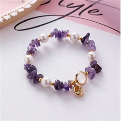 BRACCIALE CHIPS PEARL - AMETISTA Cristalli e altro