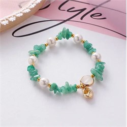 BRACCIALE CHIPS PEARL - AVVENTURINA VERDE Cristalli e altro