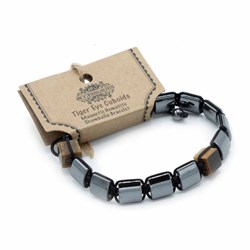 BRACCIALE  SHAMBALLA  EMATITE - OCCHIO DI TIGRE Cristalli e altro