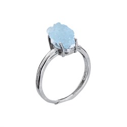 ANELLO CON PIETRA GREZZA DI ACQUAMARINA *Non più assortito