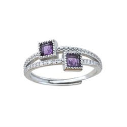 ANELLO  TOI ET MOI  CON AMETISTA *Non più assortito