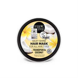 MASCHERA CAPELLI SETOSITÀ BRILLANTE  FRANGIPANI E COCCO  Organic Shop