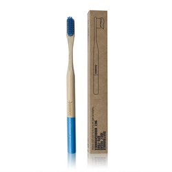SPAZZOLINO DA DENTI IN BAMBOO - SETOLE MORBIDE Blu Himalaya