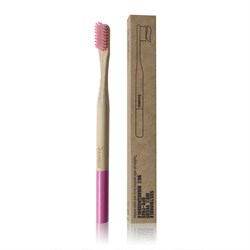 SPAZZOLINO DA DENTI IN BAMBOO - SETOLE MORBIDE Rosa Himalaya