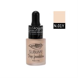 DROP FOUNDATION  SUBLIME  SOTTOTONO GIALLO 01Y PuroBio