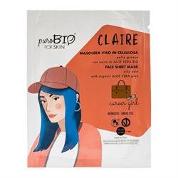  CLAIRE  MASCHERA VISO IN CELLULOSA PELLE GRASSA 2 - Career Girl PuroBio