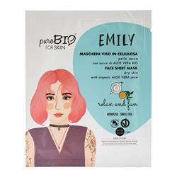  EMILY  MASCHERA VISO IN CELLULOSA PELLE SECCA 3 - Relax and Fun PuroBio