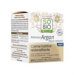 PREZIOSO ARGAN - CREMA NOTTE  NUTRITIVA RIDENSIFICANTE  So'Bio étic