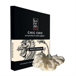 CHIC CHIC - SCRUNCHIE IN SETA VEGAN White Dragon Gentleaf