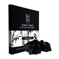 CHIC CHIC - SCRUNCHIE IN SETA VEGAN Black Ink Gentleaf