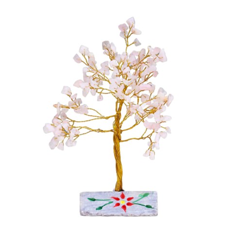 ALBERO DI GEMME - QUARZO ROSA - 320 GEMME