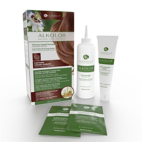 ALKOLOR - TINTA PERMANENTE - 5.3 CASTANO CHIARO DORATO
