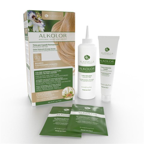 ALKOLOR - TINTA PERMANENTE - 9.3 BIONDO CHIARISSIMO DORATO