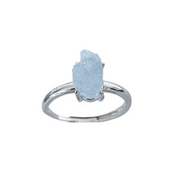 ANELLO CON PIETRA GREZZA DI ACQUAMARINA *Non più assortito