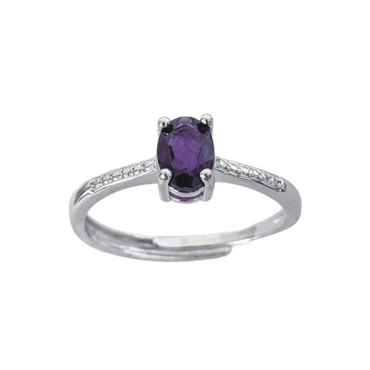ANELLO CON SOLITARIO DI AMETISTA *Non più assortito *Non più assortito