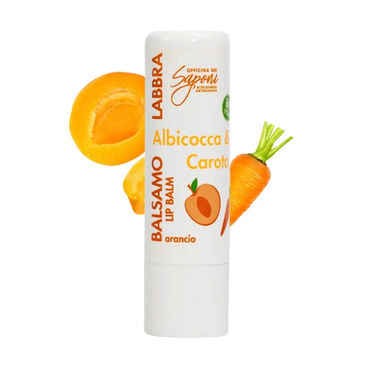 BALSAMO LABBRA - ALBICOCCA E CAROTA Officina dei Saponi Officina dei Saponi