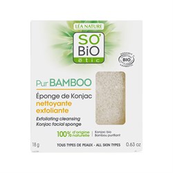 PUR BAMBOO - SPUGNA KONJAC DETERGENTE E ESFOLIANTE So'Bio étic