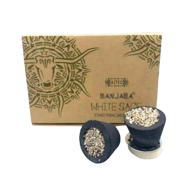 BANJARA - RESINA IN COPPINO WHITE SAGE Incensi & Accessori Incensi & Accessori