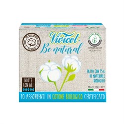 be natural assorbenti notte con ali vivicot