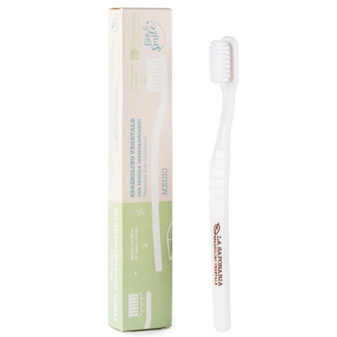 BIO & SMILE - SPAZZOLINO IN FIBRA VEGETALE - SETOLE MEDIE