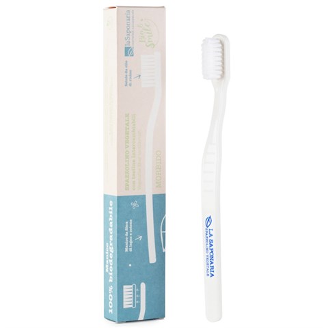 BIO & SMILE - SPAZZOLINO IN FIBRA VEGETALE - SETOLE MORBIDE