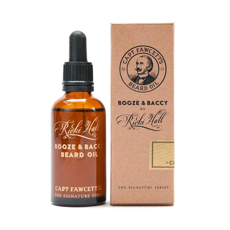 BOOZE & BACCY BEARD OIL BY RICKI HALL Captain Fawcett's Captain Fawcett's