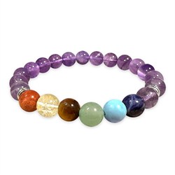 bracciale 7 chakra ametista
