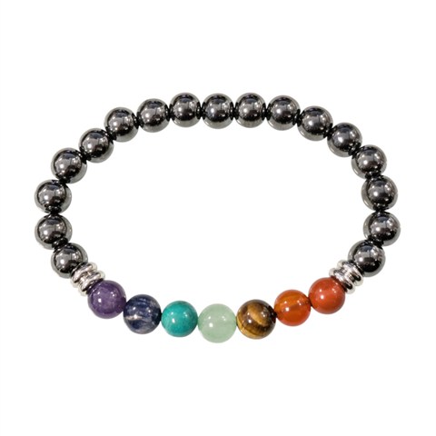 BRACCIALE 7 CHAKRA - EMATITE