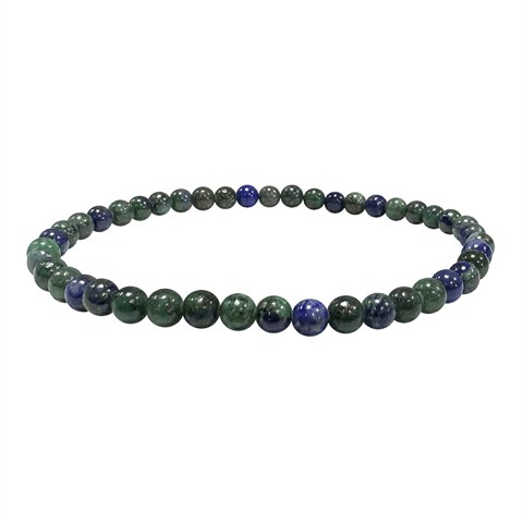 BRACCIALE AZZURRITE e MALACHITE - 4 mm