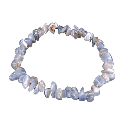 BRACCIALE CHIPS - CALCEDONIO BLU