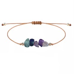 BRACCIALE CHIPS LINE - FLUORITE ARCOBALENO Cristalli e altro