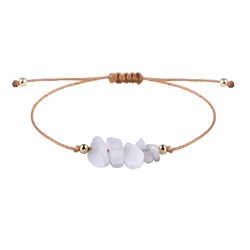 BRACCIALE CHIPS LINE - GIADA BIANCA Cristalli e altro