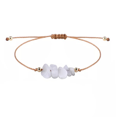 BRACCIALE CHIPS LINE - GIADA BIANCA